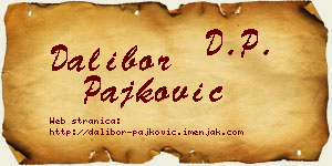 Dalibor Pajković vizit kartica